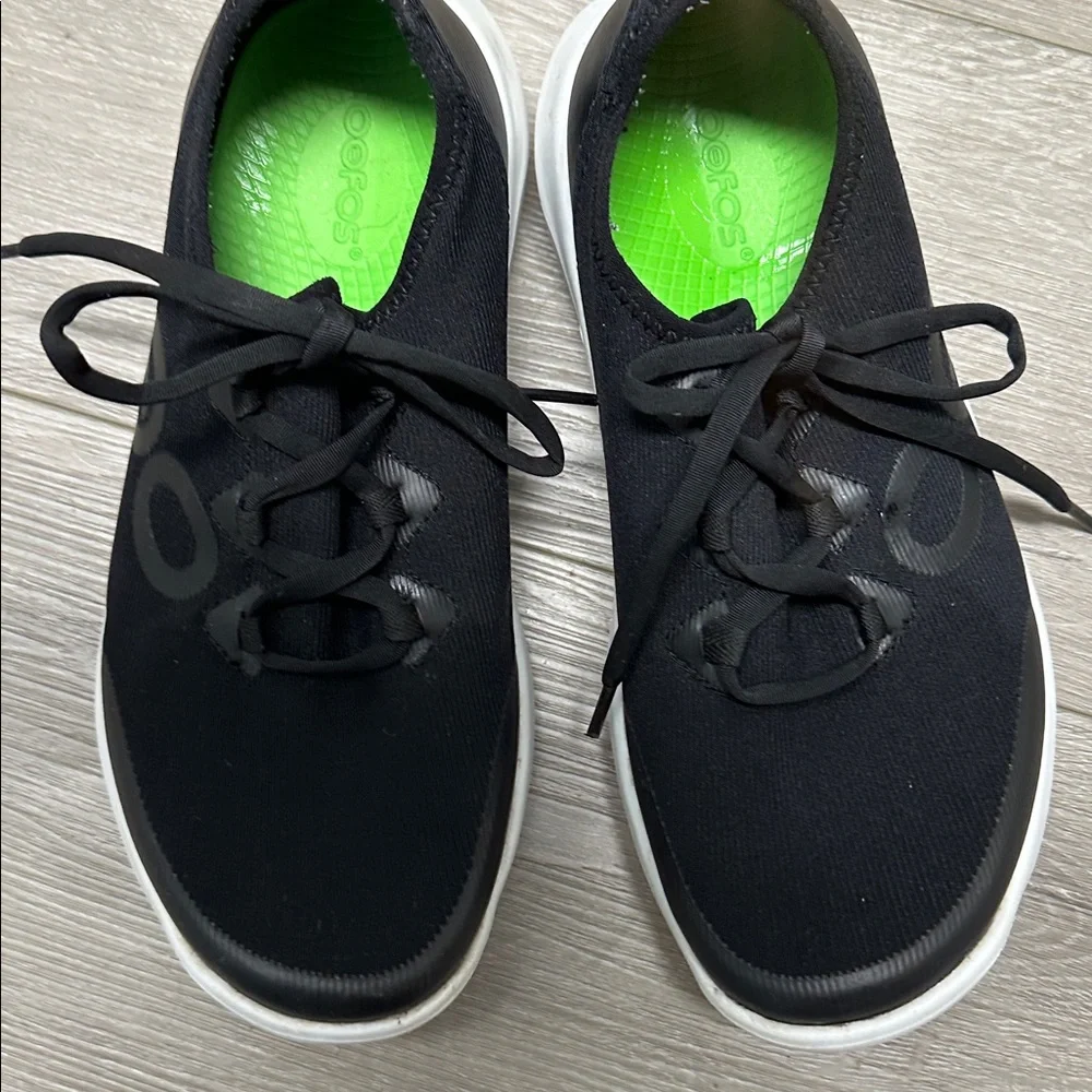OOFOS women's sport LS sneakers black size 8 - Picture 2 of 4